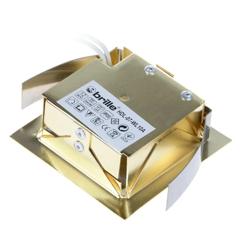 Світильник меблевий точковий квадрат HDL-07-втL10A BRASS фото 2