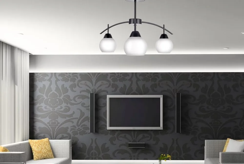 Люстра стельова класична в зал E27 60W BK (LK-562C/3) фото 4