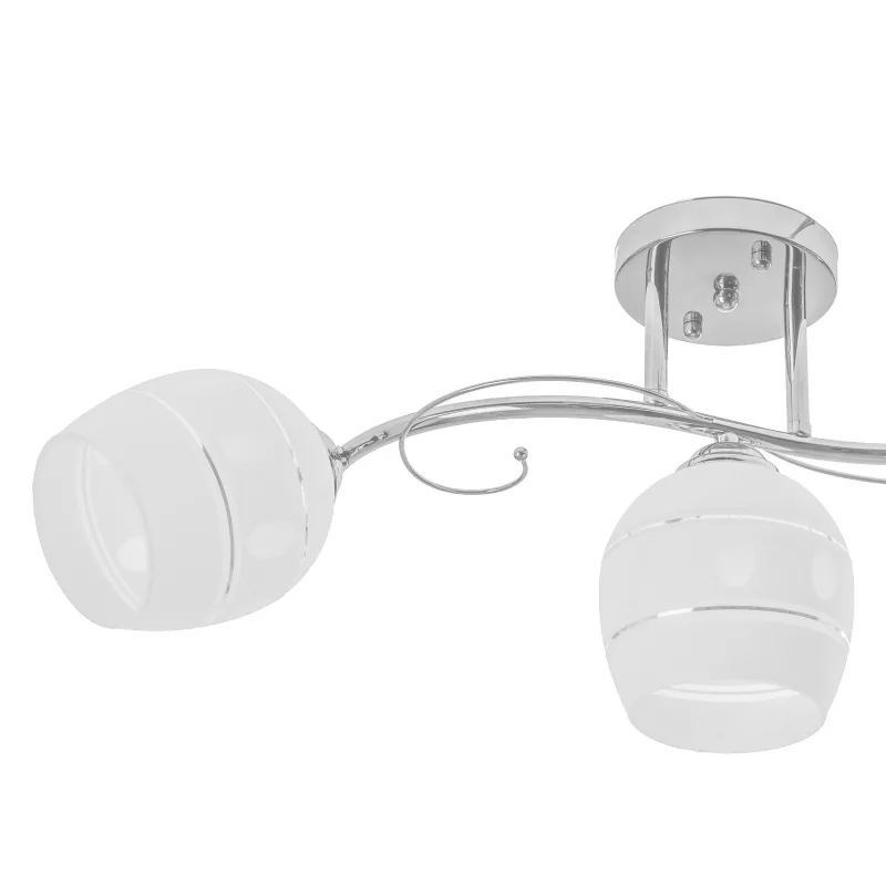 Люстра стельова в спальню E27 60W CH+WH (LK-589C/3) фото 2