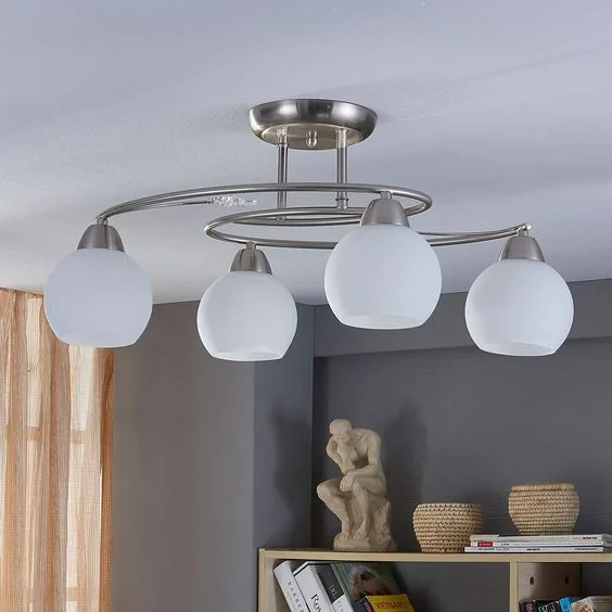 Люстра стельова в зал E27 60W WH (LK-645C/4) фото 2
