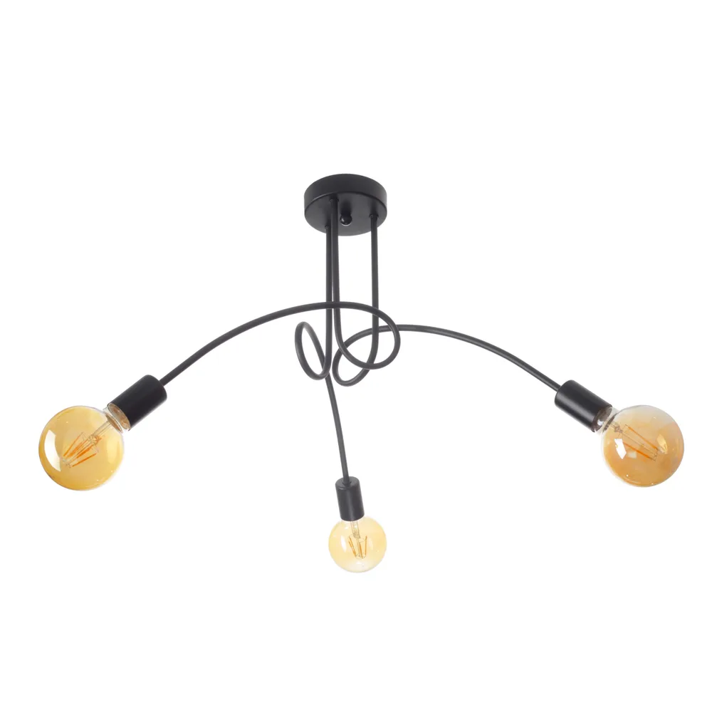 Люстра лофт стельова в спальню Е27 60W BK (BR-01 604C/3)