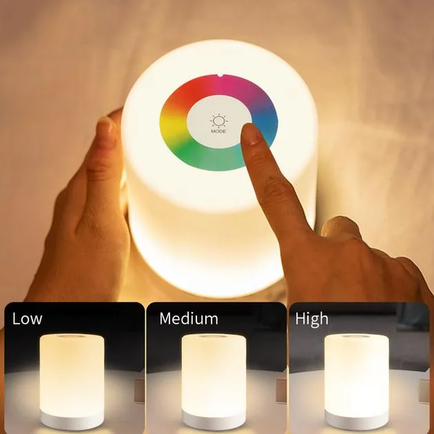 Настільний світильник з usb, з акумулятором TE-061 RGB+3000K; USB