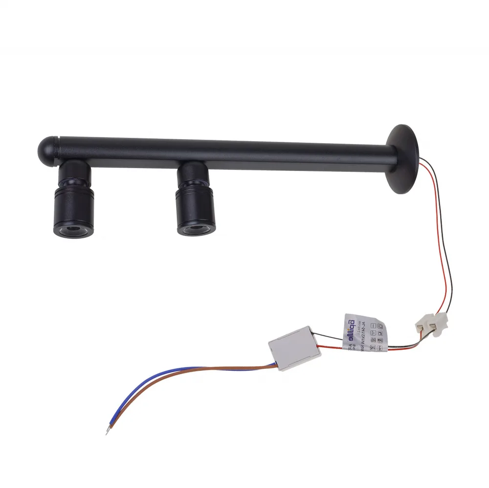Підсвітка світлодіодна настінна накладна AL-541/2*1W NW LED BK фото 5