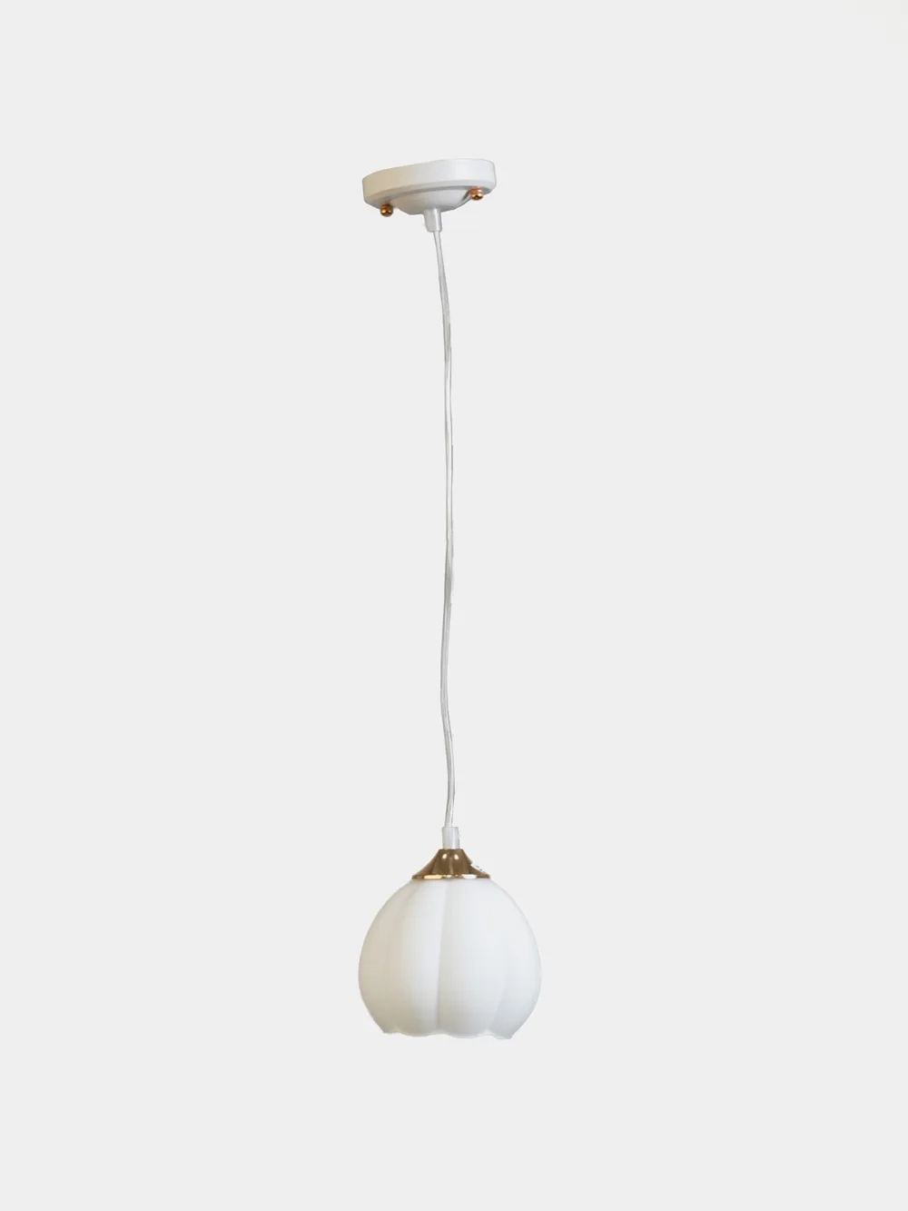 Люстра підвісна з білим плафоном LK-736S/1 E27 WH+FG фото 2