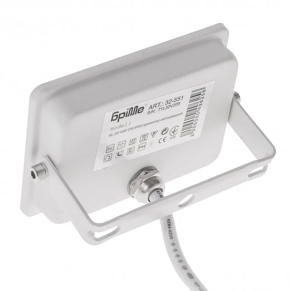 Прожектор вуличний LED вологозахищений IP65 HL-28/10W CW фото 2