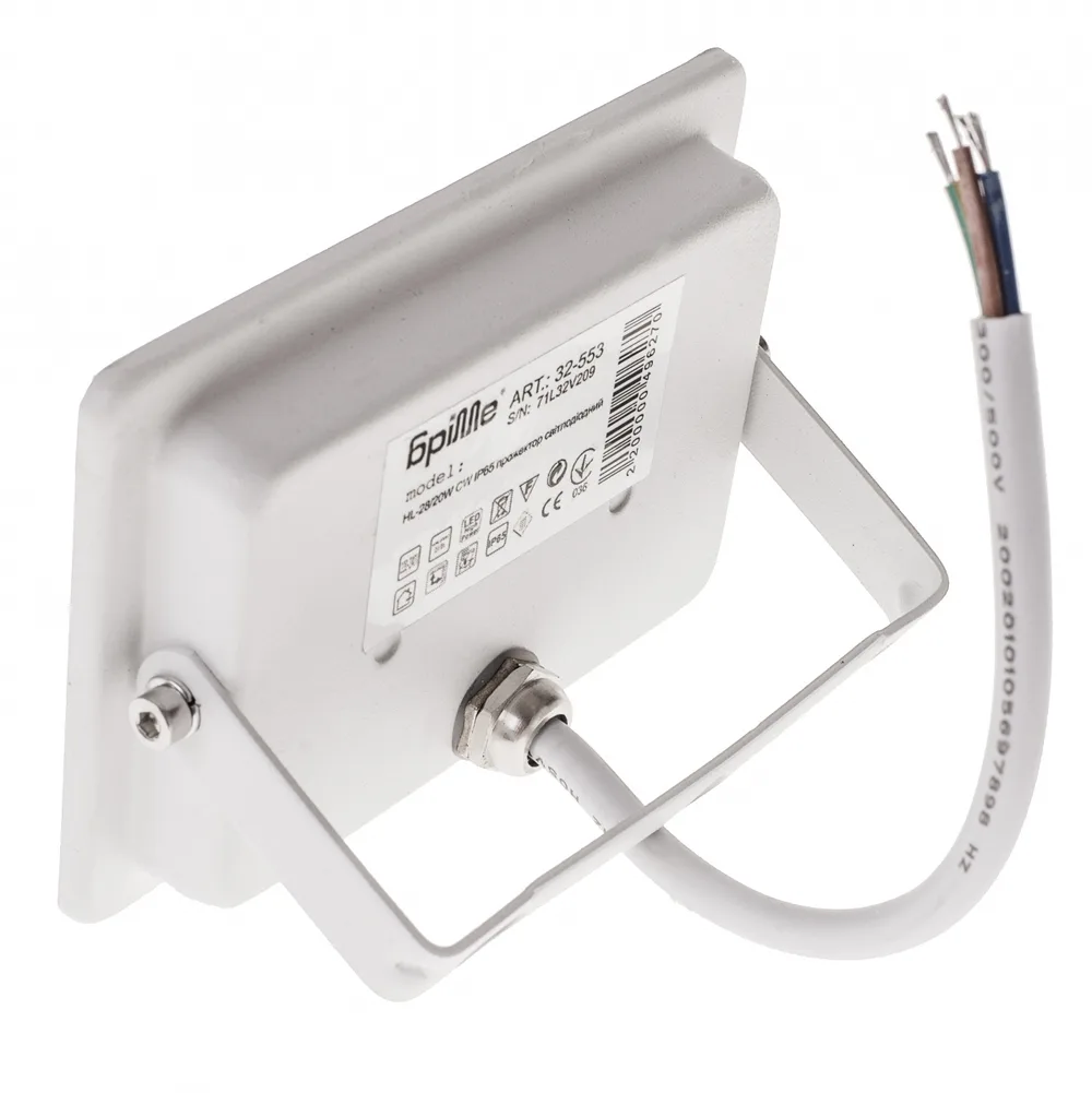 Прожектор вуличний LED вологозахищений IP65 HL-28/20W CW фото 4