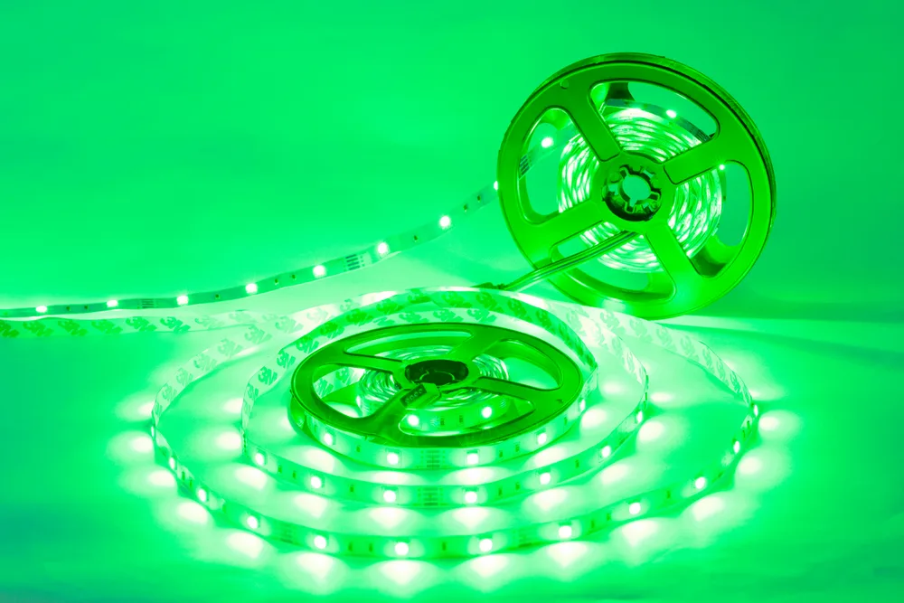 Кольорова LED стрічка негерметична 12V 3.6W 12V 2835 RGB PCB IP20 1m (BY-030/60) фото 5