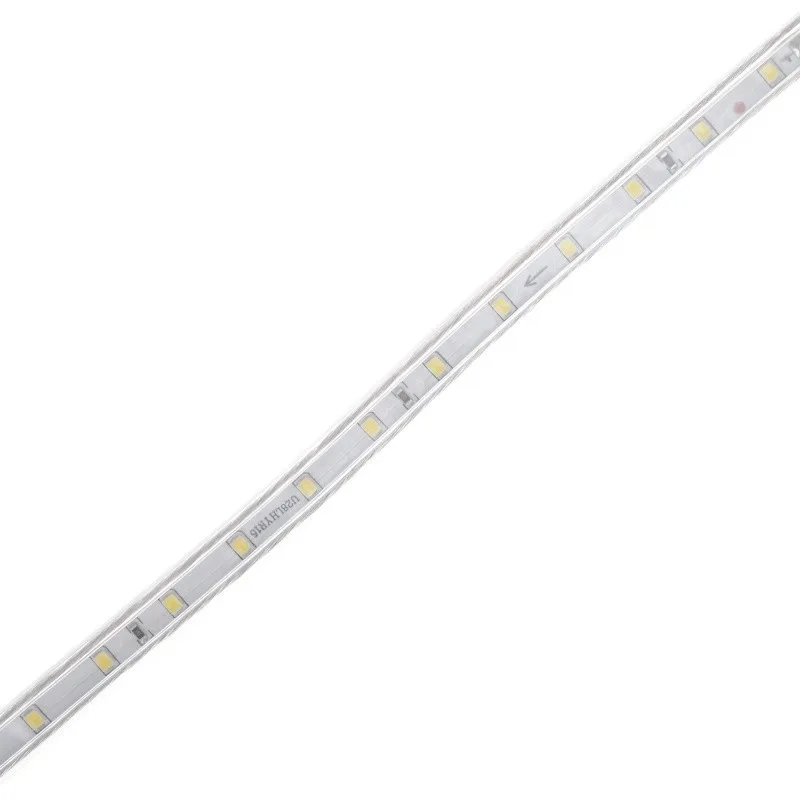Світлодіодна стрічка вологозахищена теплий відтінок 220V 4.8W 2835 WW WHITE PCB IP65 1m (BY-028/60) фото 5