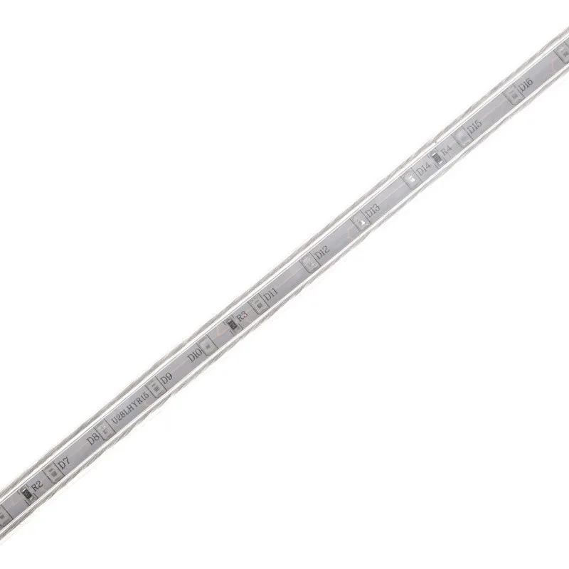 Кольорова LED стрічка вологозахищена 220V 4.8W 2835 RGB WHITE PCB IP65 1m (BY-028/60) фото 3