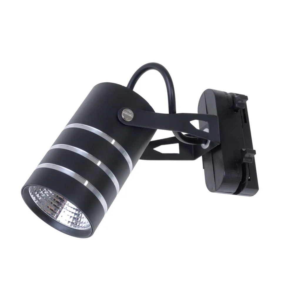 Світильник трековий поворотний LED 423/7W NW BK