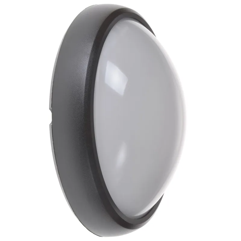 Настінно-стельовий накладний енергозберігаючий AL-38/12W IP54 NW BK led