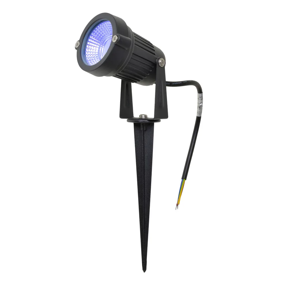 Грунтовий світильник LED 5W BLUE COB IP65 BK (AS-12) фото 5