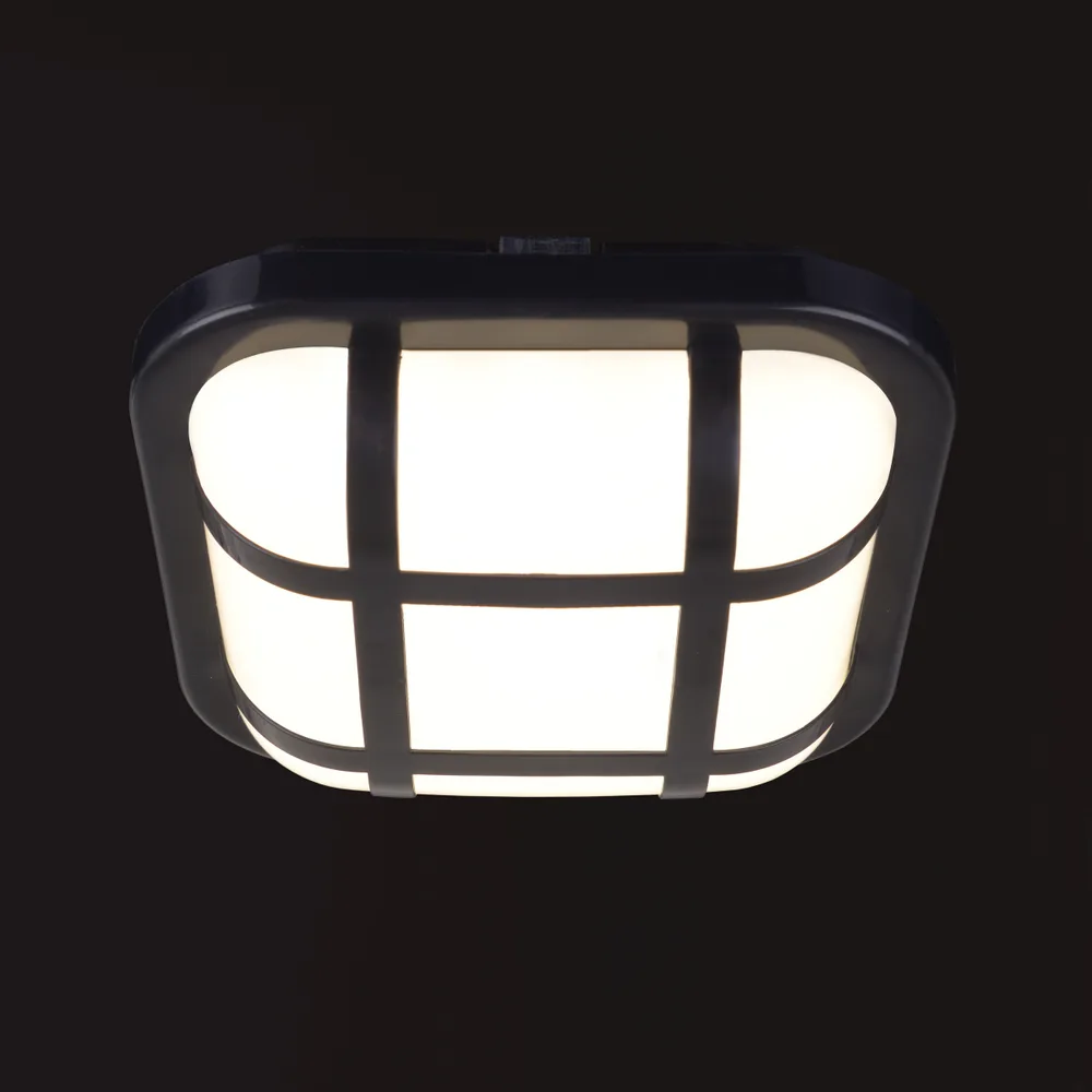 Вуличний настінний ЛЕД світильник AL-15SQ-H/15W NW IP54 BK фото 5